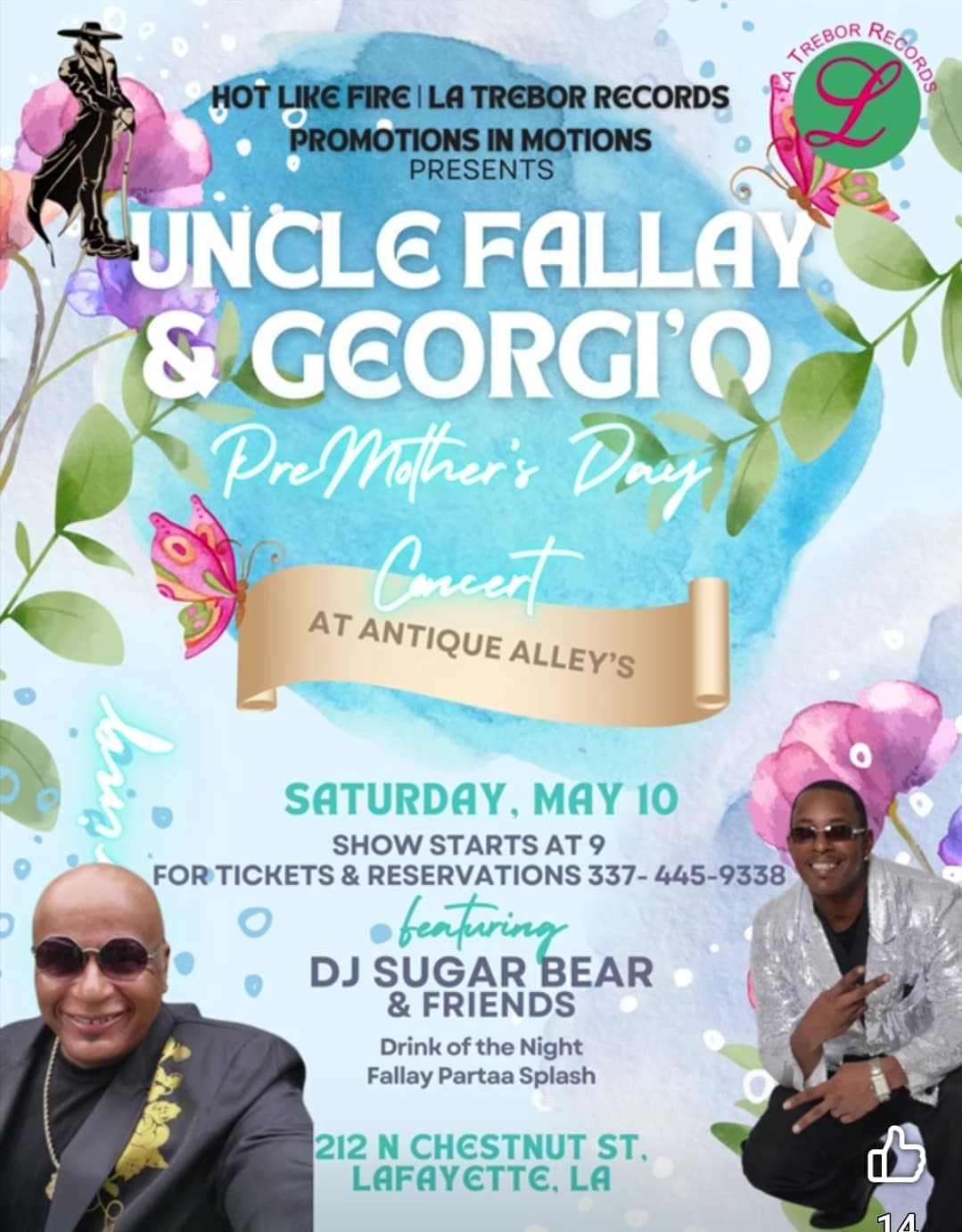 Uncle Fallay & Georgi'O's Pre-Mother's Day Concert @ Antique Alley — poster 1