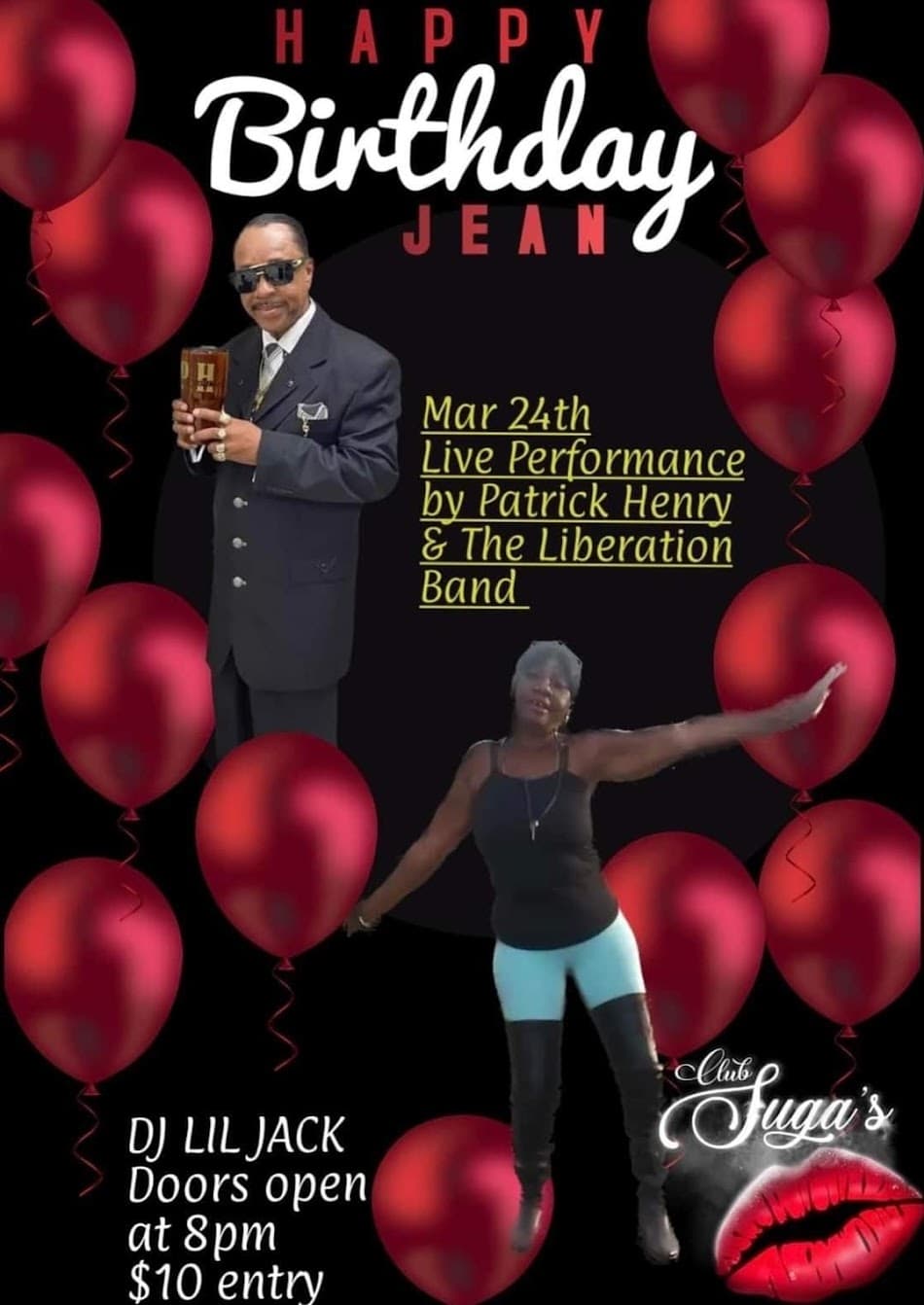 Patrick Henry & the Liberation Band - LIVE @ Club Suga's — poster 1