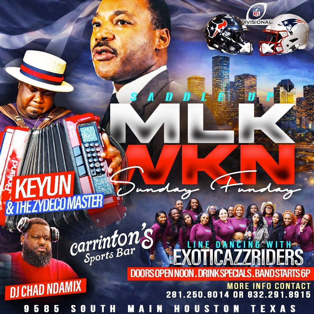 MLK Weekend Sunday Funday @ Carrinton's Sports Bar — poster 1