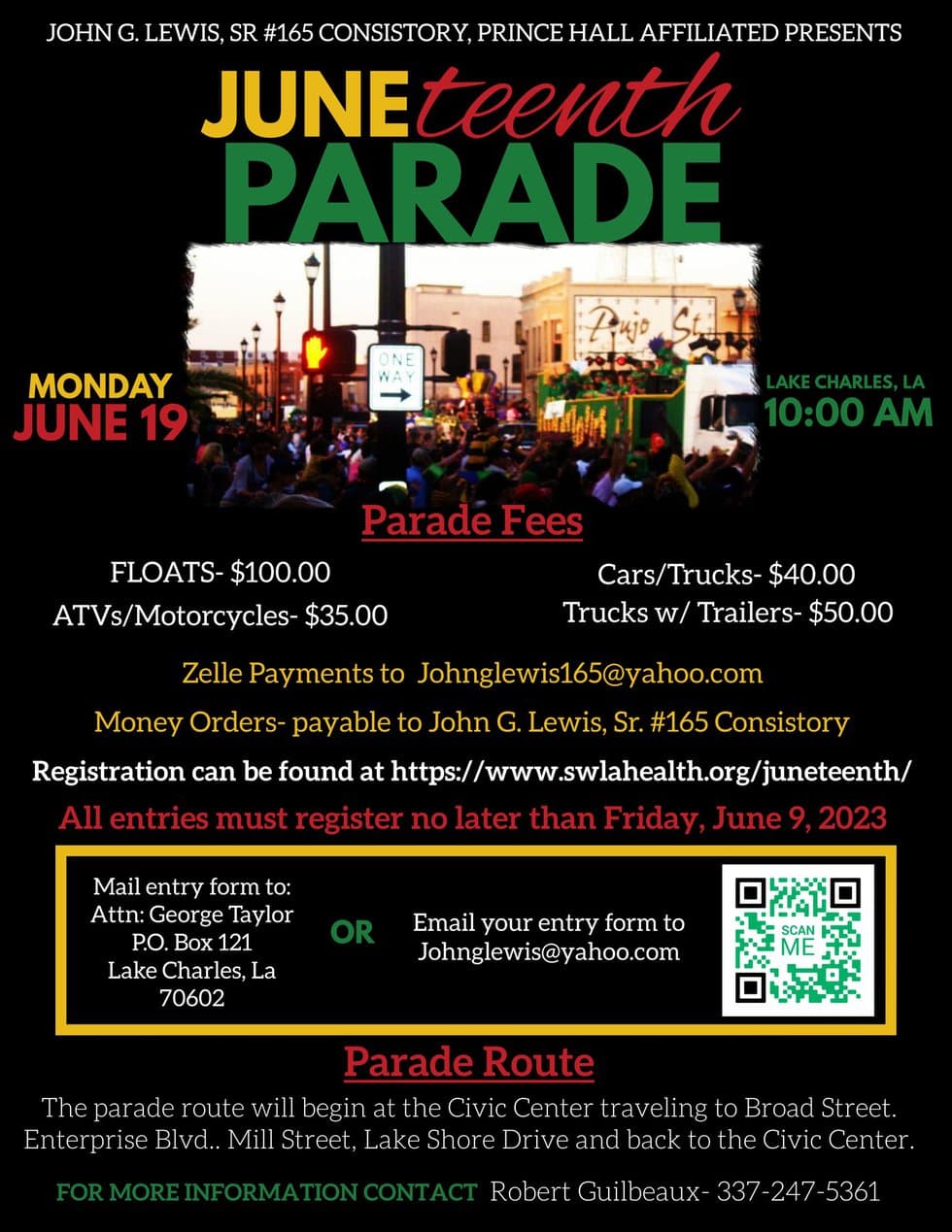 2023 John G Lewis #165 Juneteenth Parade — poster 1