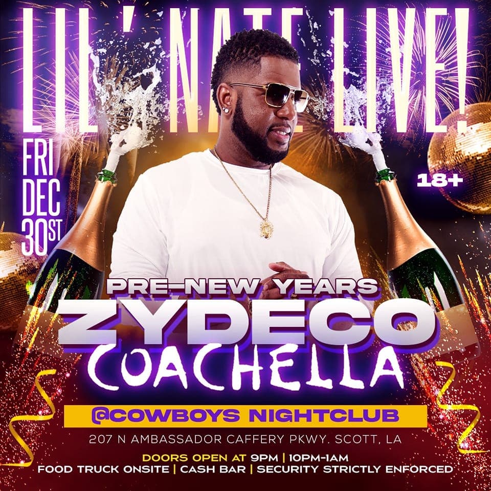 Lil Nate's Pre-New Year's Zydeo Coachella — poster 1