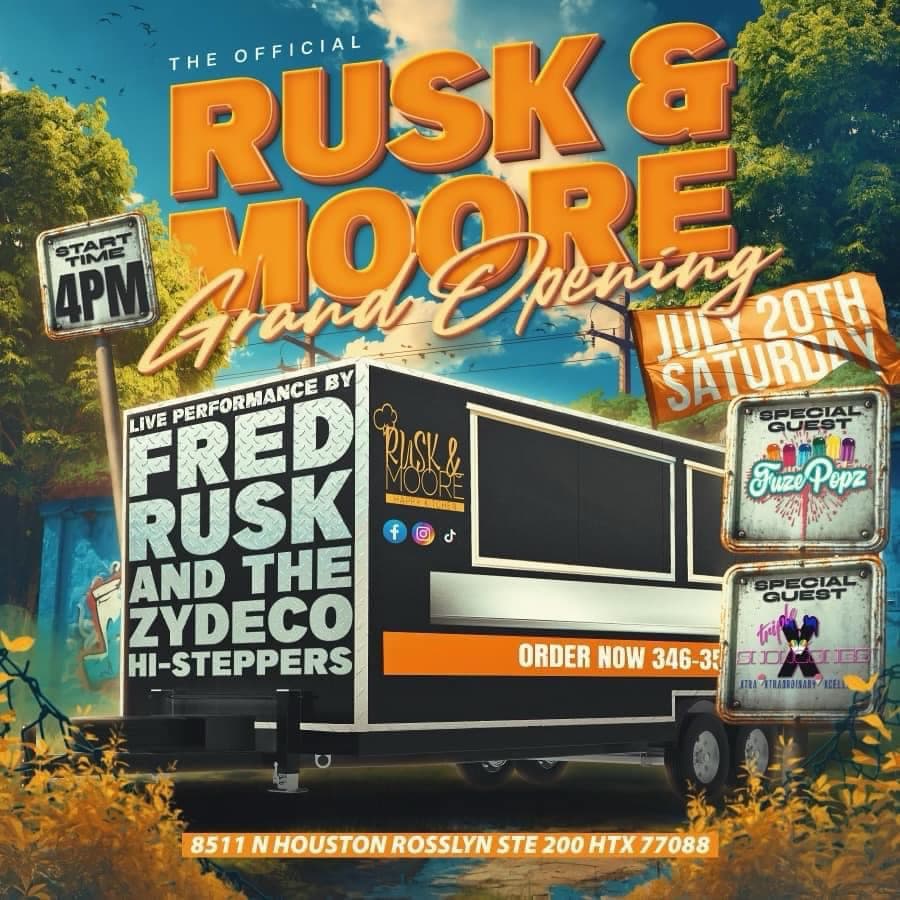 Official Rusk & Moore Grand Opening — poster 1