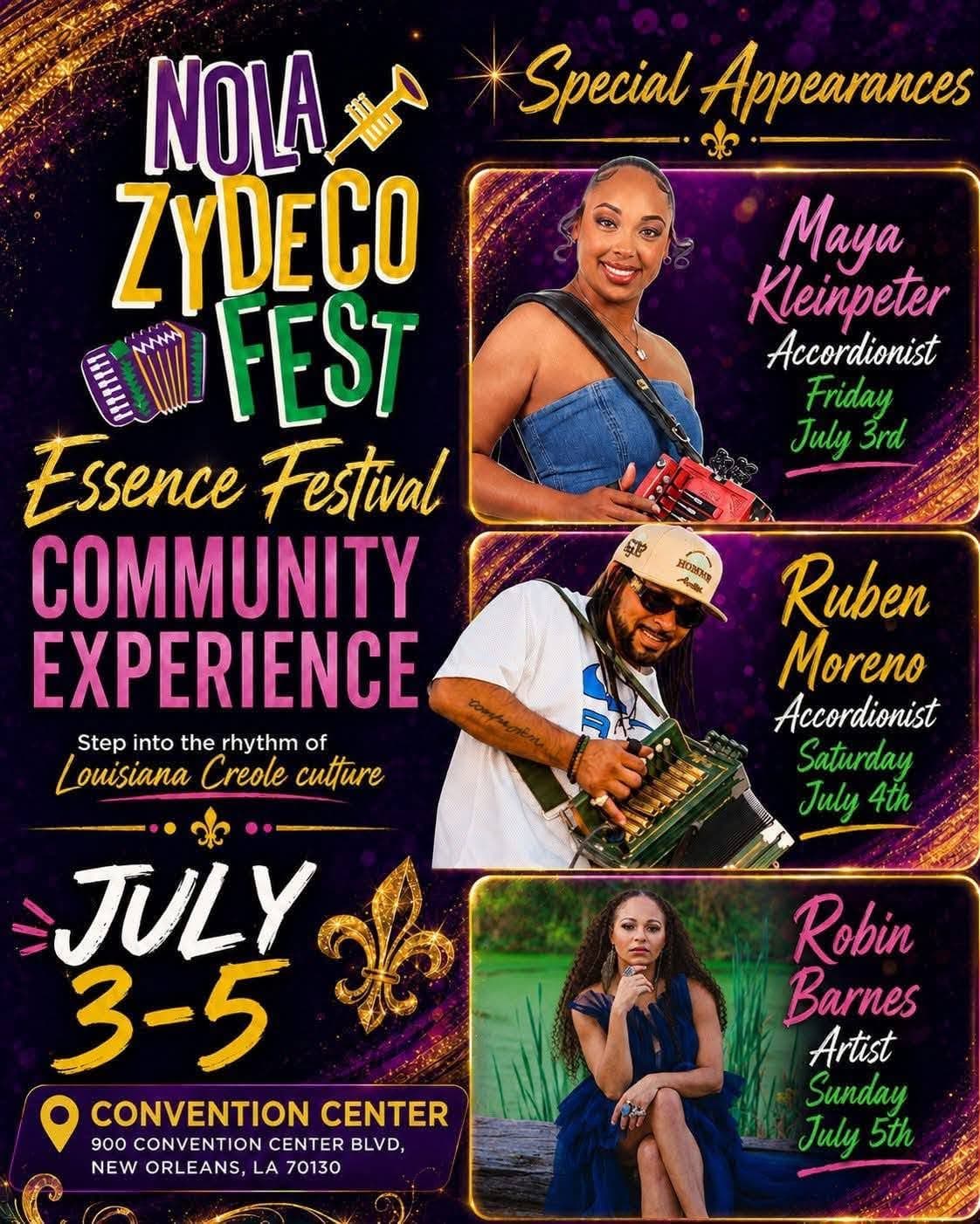 2026 NOLA Zydeco Fest Essence Fest Community Experience — poster 1