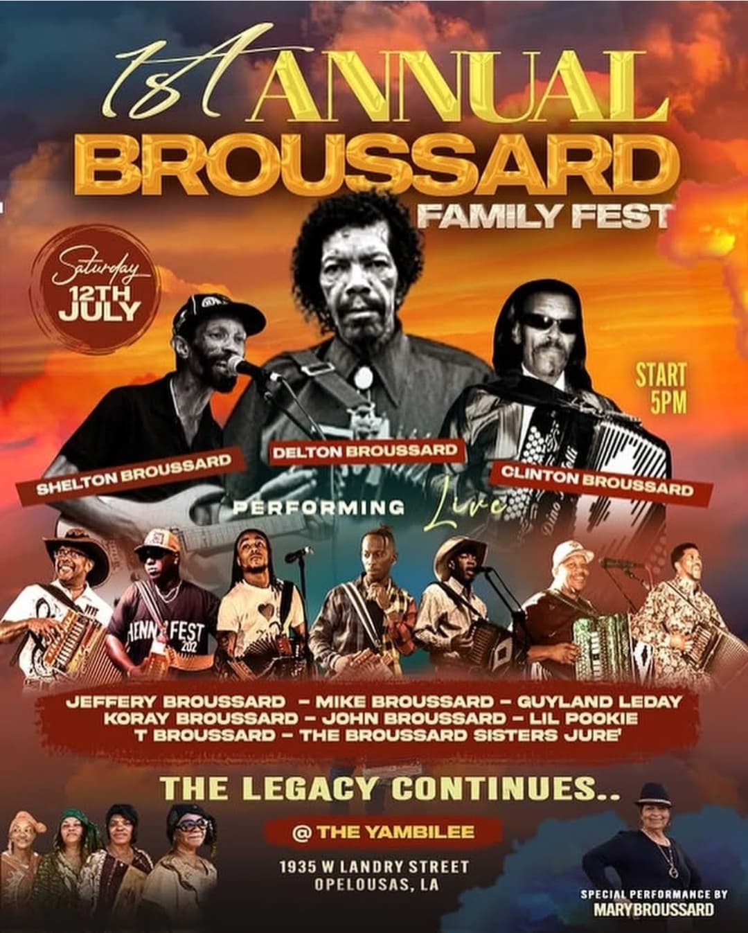 1st Annual Broussard Family Fest — poster 1