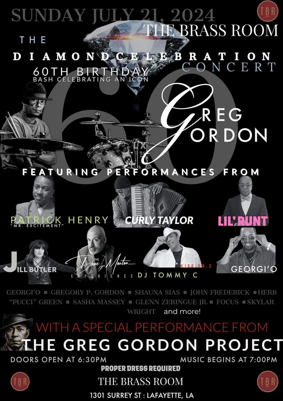 60th Birthday Bash for Greg Gordon — poster 1