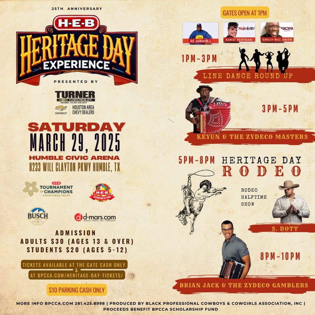 25th Annual HEB Heritage Day & Rodeo — poster 1