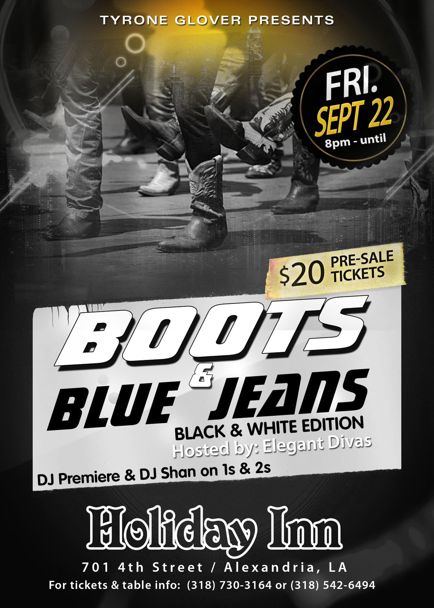 Tyrone Glover Presents 2023 Boots & Blue Jeans Black & White Edition — poster 1