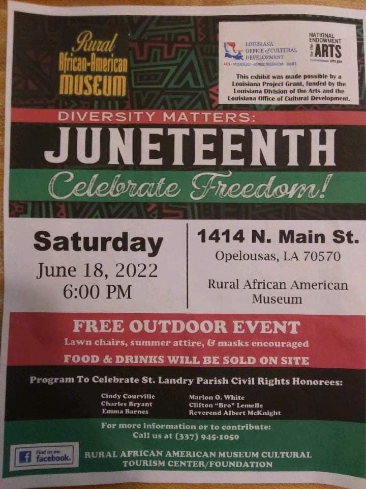2022 Rural African American Museum Juneteenth Celebration — poster 1