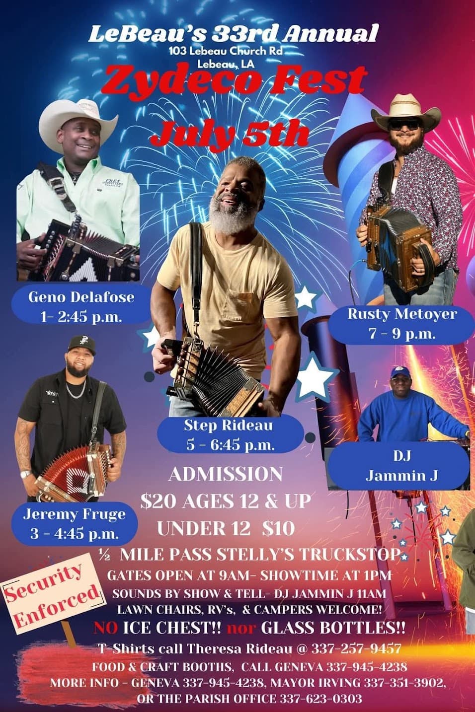 33rd Annual Lebeau Zydeco Festival — poster 1