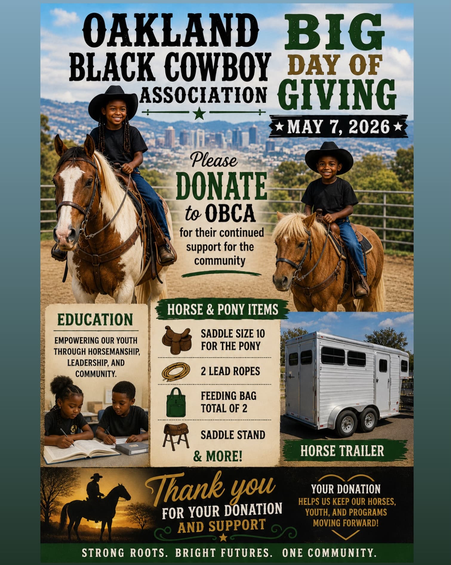 2026 Oakland Black Cowboy Association: Day of Giving — poster 1