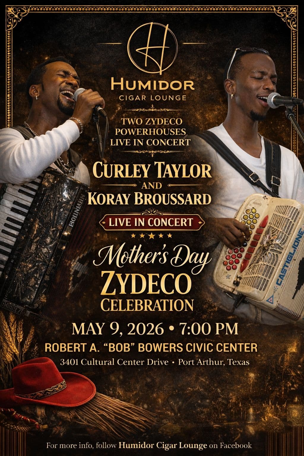 Humidor Cigar Lounge Presents: Mother's Day Zydeco Celebration — poster 1