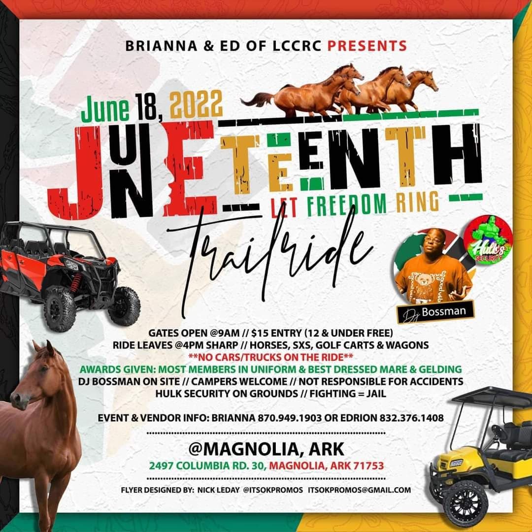 LCCRC Juneteenth Trailride — poster 1