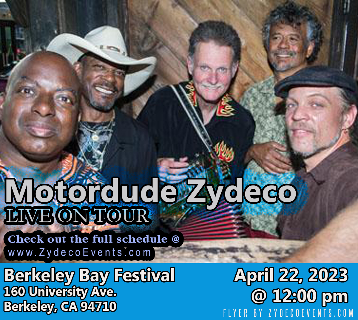 Motordude Zydeco LIVE 2023 Berkeley Bay Festival Zydeco Events