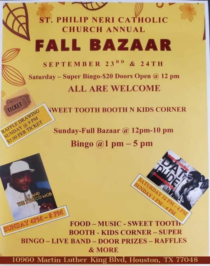 2023 St Phillip's Catholic Church Annual Fall Bazaar
