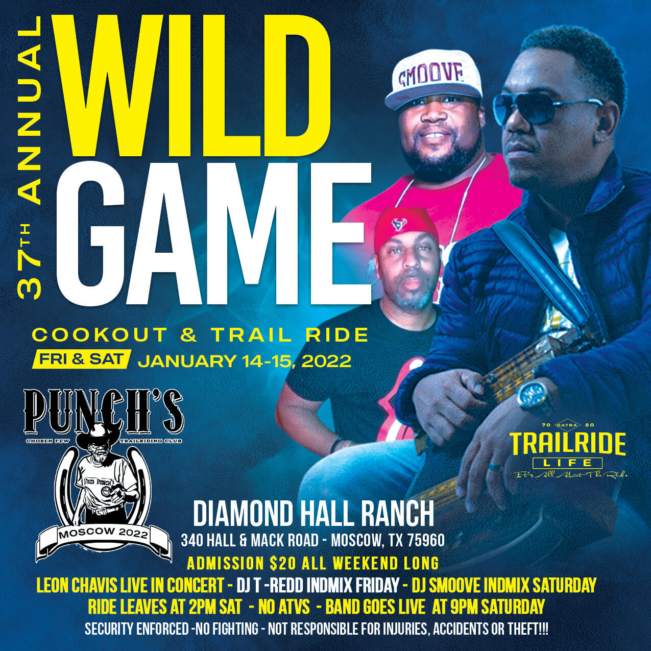 37th Annual Wild Game Cookout & Trailride