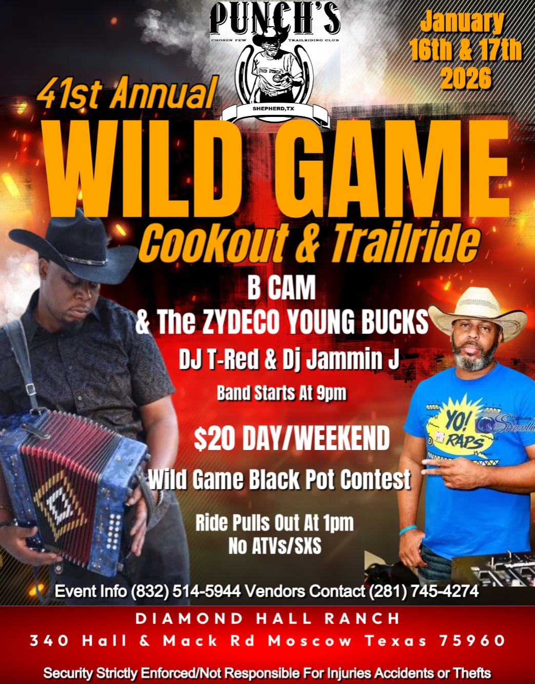Punch's 41st Annual Wildgame Cookout & Trailride