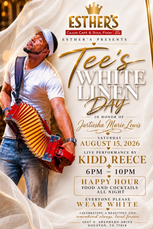 Esther's Cajun Café & Soulfood - Tee's White Linen Day