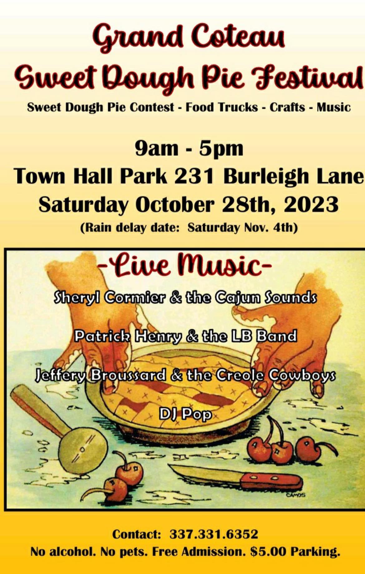 2023 Grand Couteau Sweet Dough Pie Festival Zydeco Events