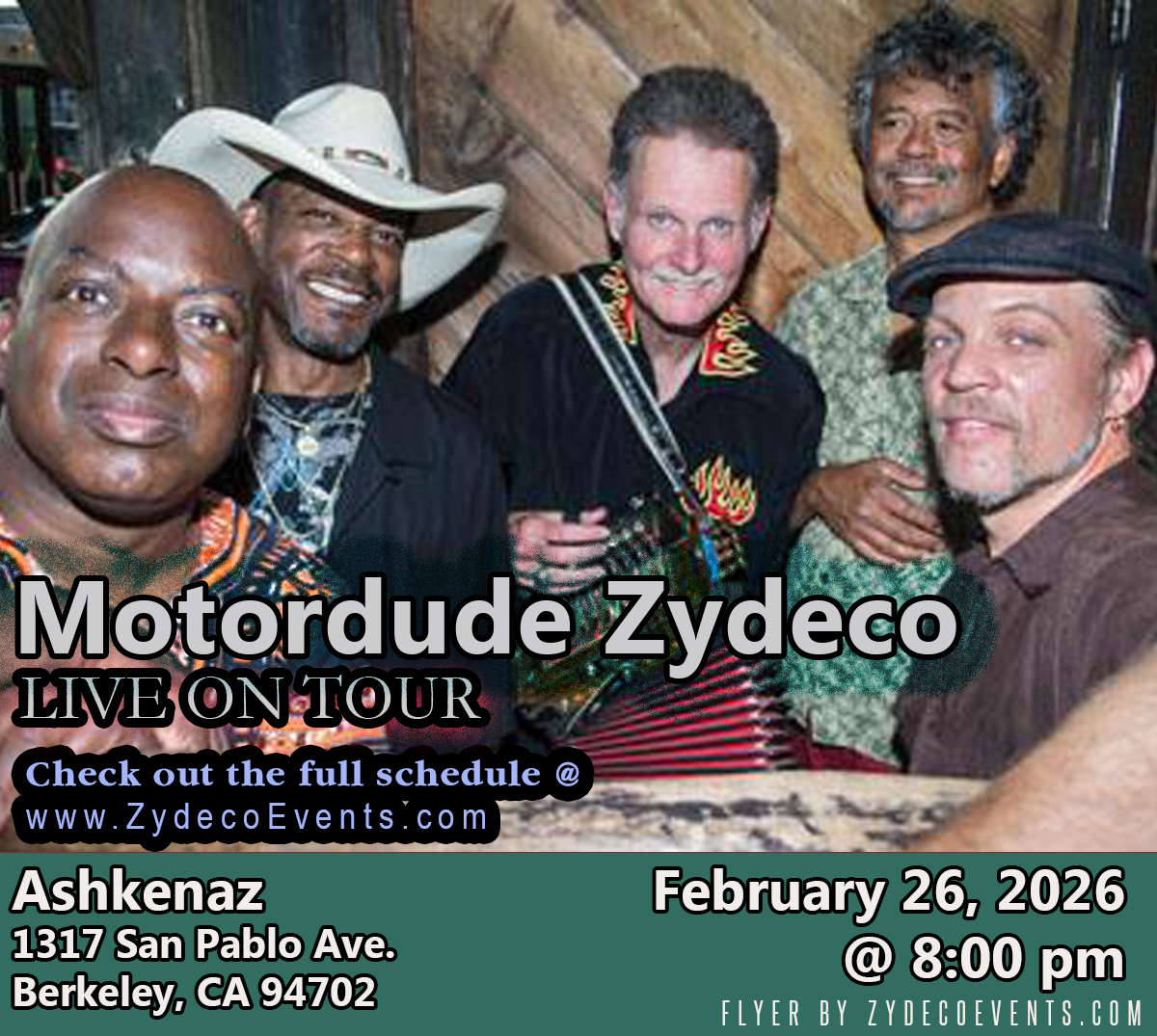 Motordude Zydeco - LIVE @ Ashkenaz