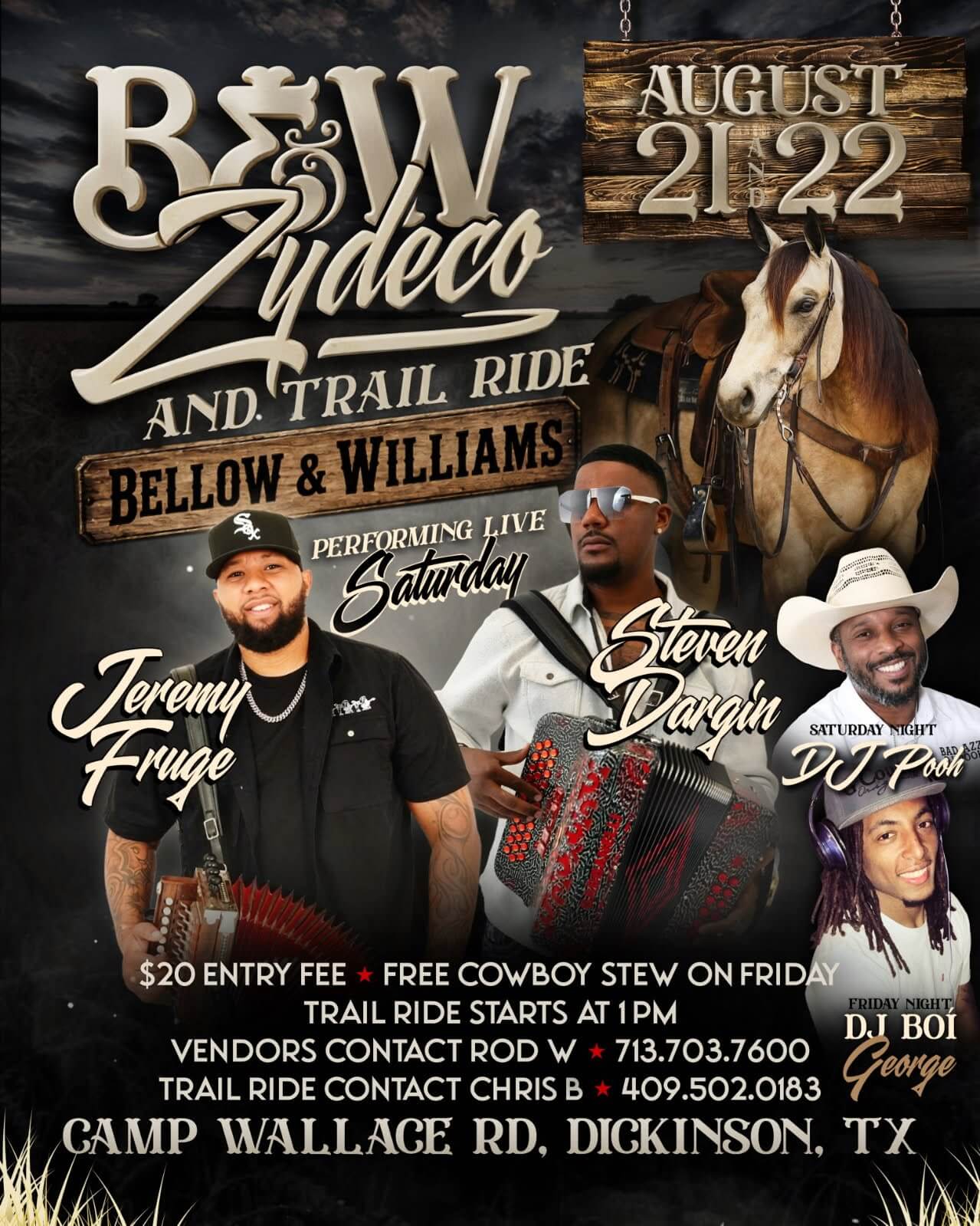 B&W Zydeco and Trail Ride