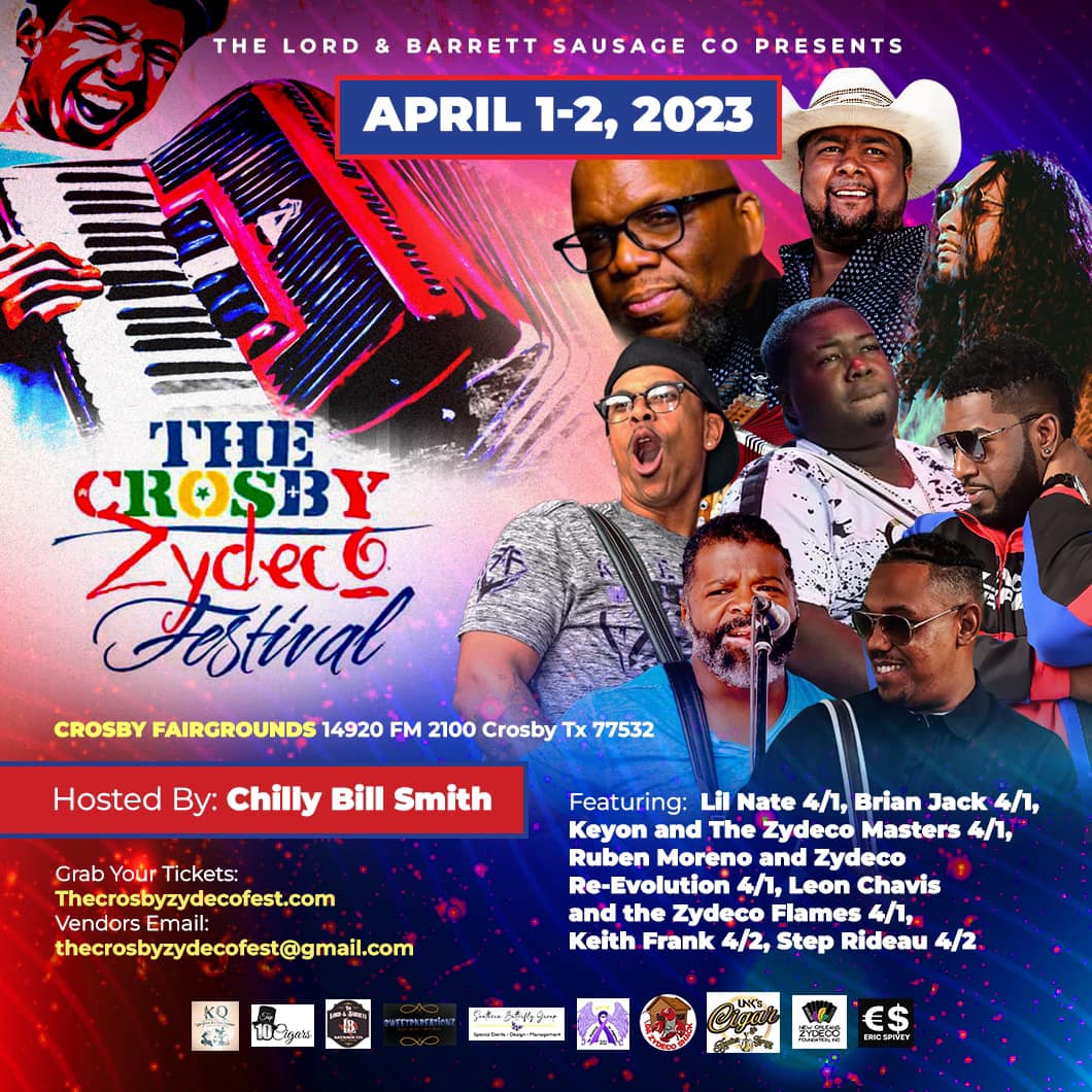 The Lord & Barrett Sausage Co Presents 2023 Crosby Zydeco Festival