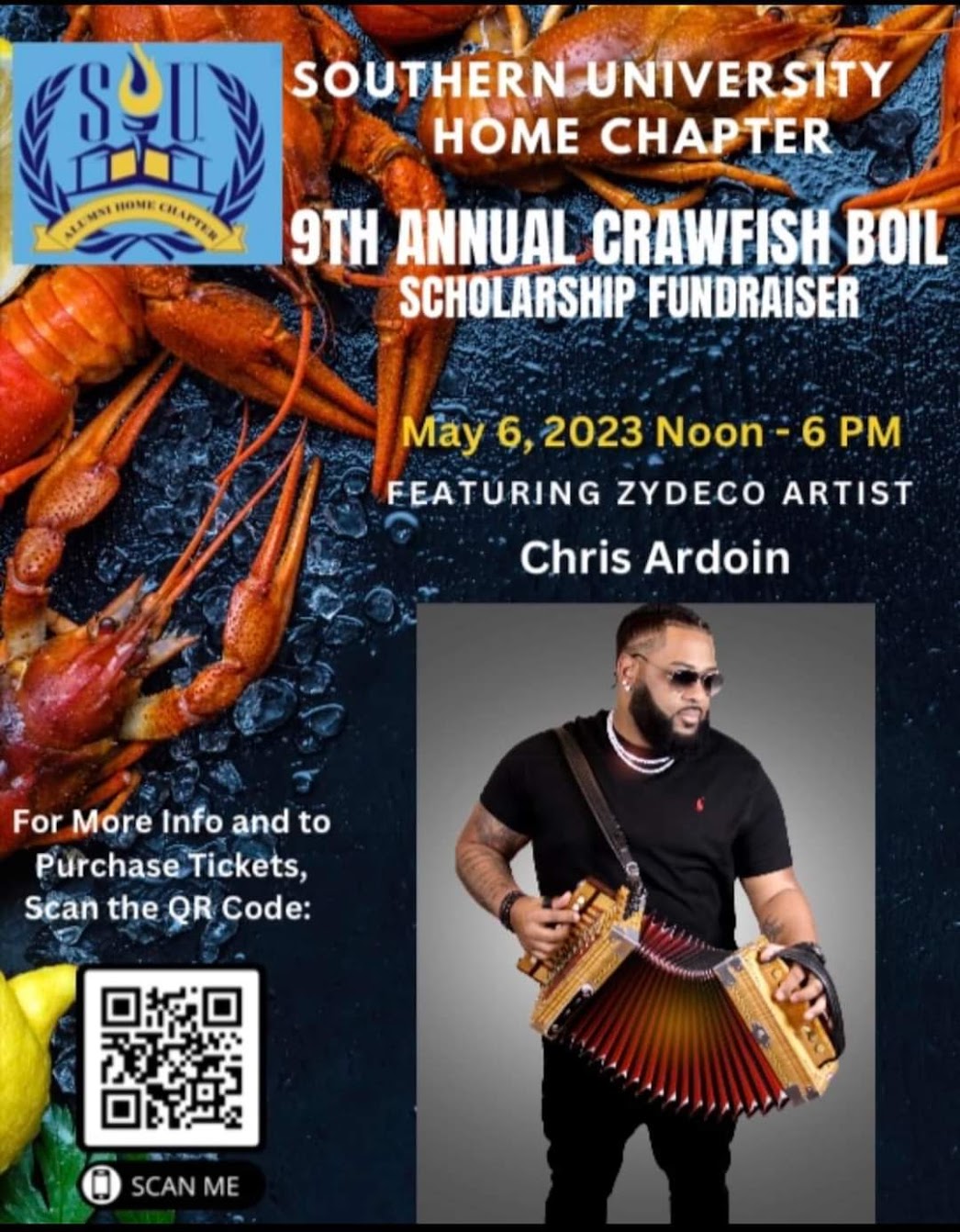 Southern University Home Chapter 9th Annual Crawfish Boil & Music