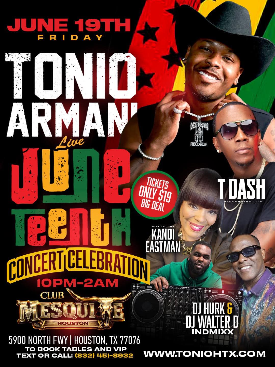 Tonio Armani - LIVE @ 2026 Club Mesquite Juneteenth Celebration
